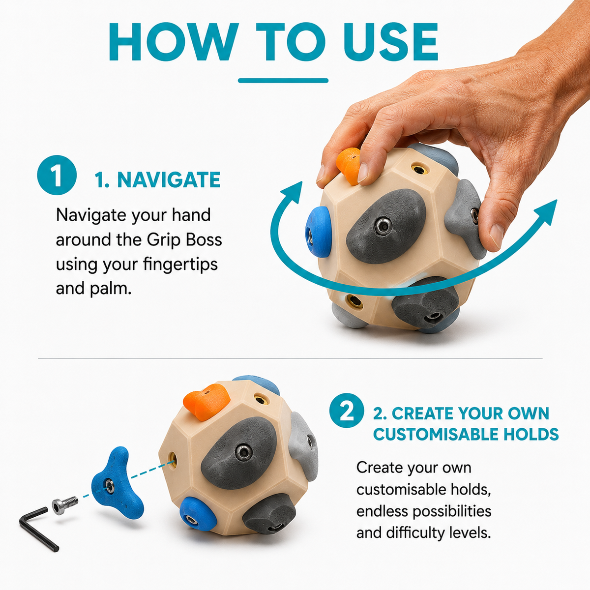 Grip Boss - The Finger Grip Strengthener for Climbers